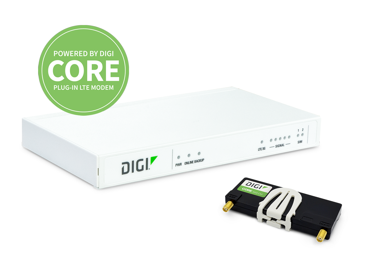 Digi Connect IT 4 Remote Console Access Server (5402-RM); 4 Serial Ports, 2 10/100 Ports; CAT 4; LTE / HSPA; Certified Globally, international plug tips