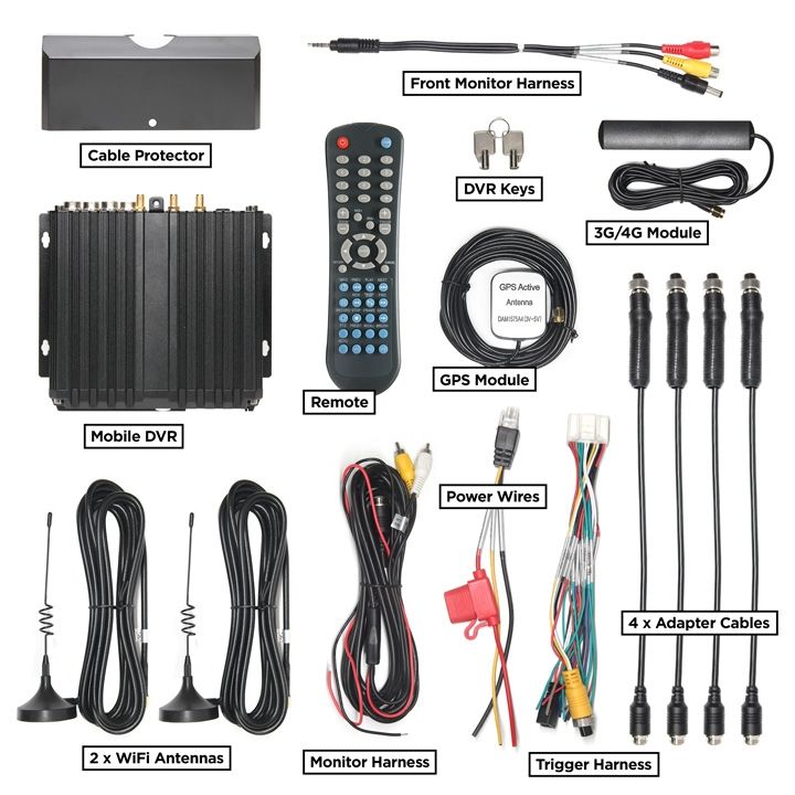 Mobile Mule 5501 | DVR mobile 5 canaux avec GPS et WiFi (SD), écran RCA 9"