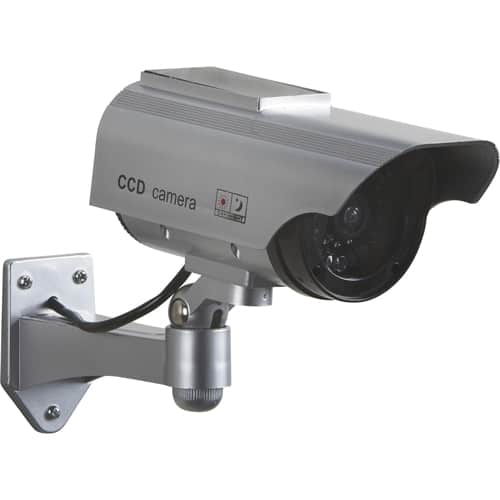 Solar Powered Dummy Camera With Flashing Led