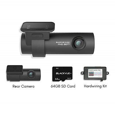 Blackvue DR750S-2CH caméra de tableau de bord carte mémoire 64 Go et kit de câblage Power Magic Pro