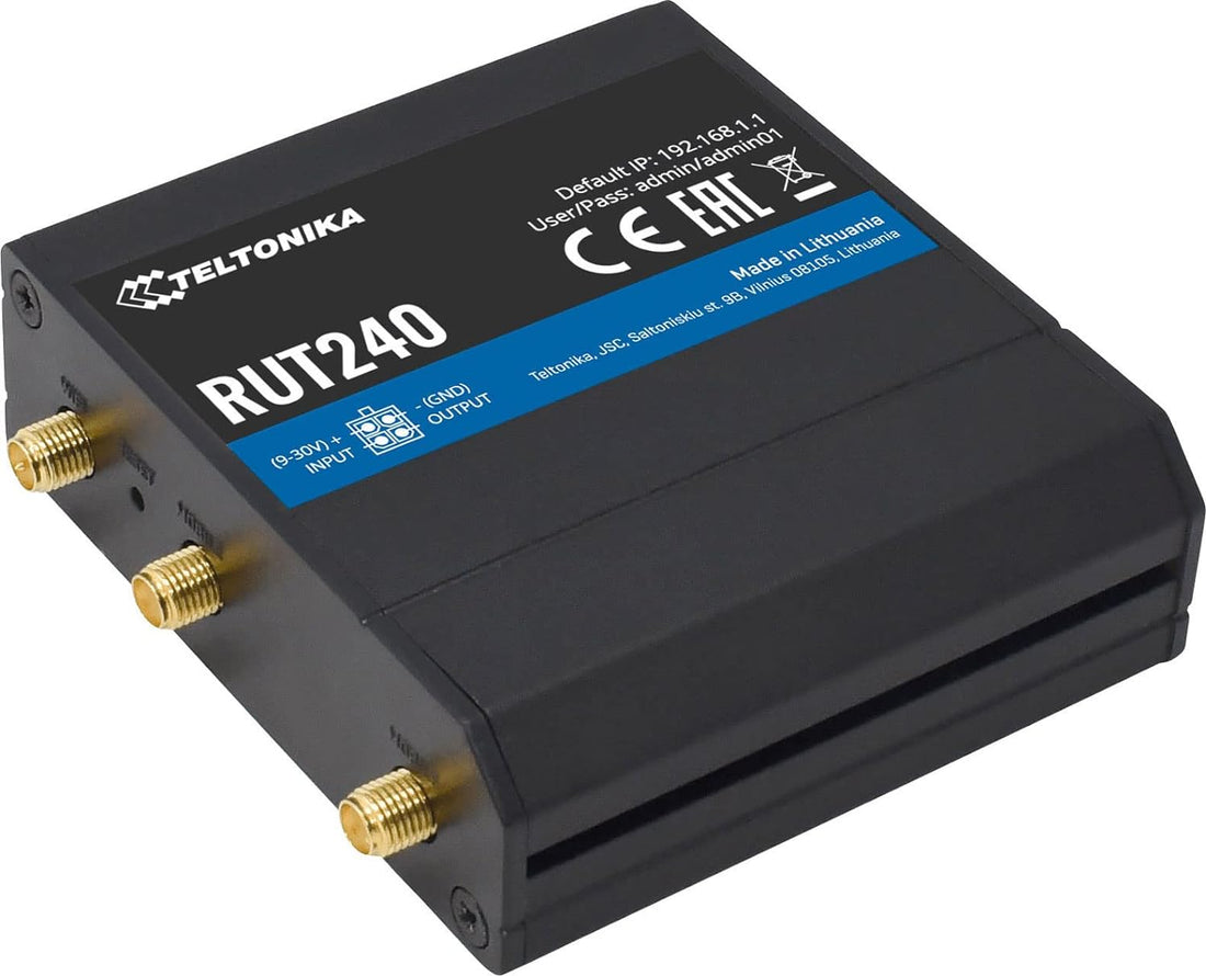 Teltonika RUT240 4G /LTE & WiFi Cellular Router with Ethernet and I/O - Verizon - RUT24002U000
