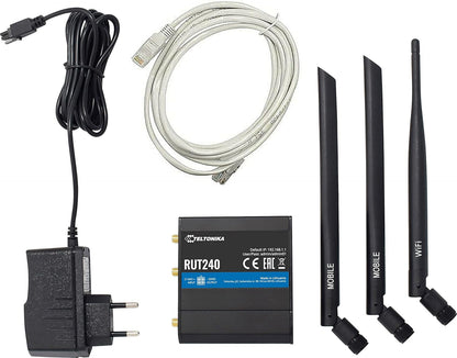 Teltonika RUT240 4G /LTE &amp; WiFi Cellular Router with Ethernet and I/O - Verizon - RUT24002U000