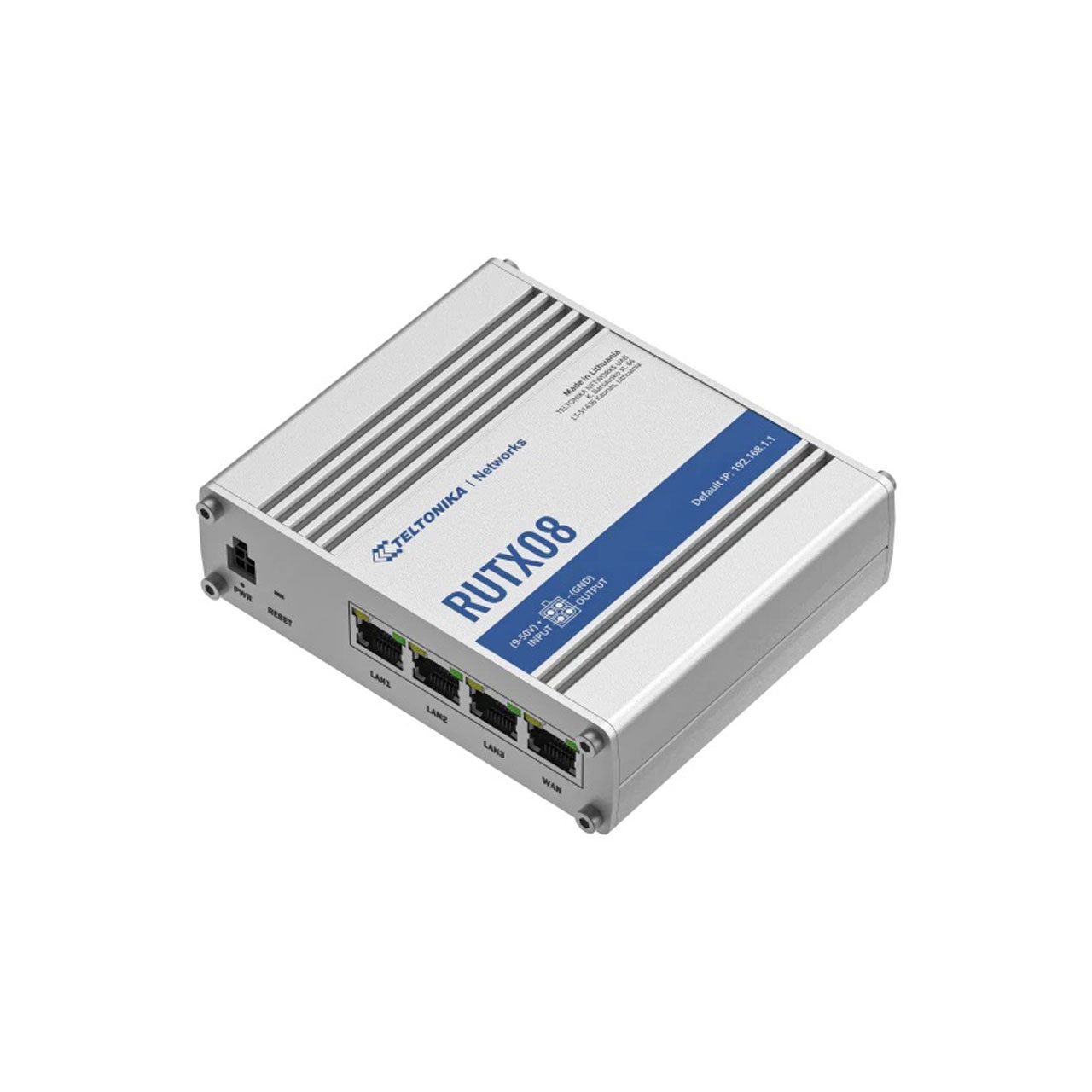 Teltonka RUTX08000200 - RUTX08 Industrial Gigabit Ethernet Router, US Power Supply, 4RJ45