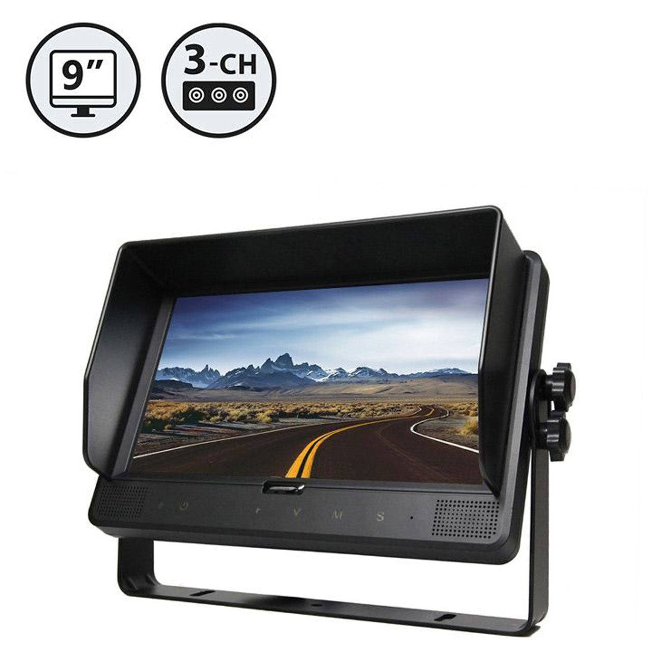 9” TFT LCD Digital Single View Color Monitor (3 Channel)