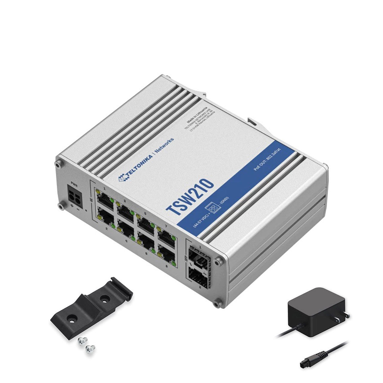Teltonika TSW210000000 - Commutateur Ethernet TSW210, 8x ports Gigabit Ethernet, 2x ports SFP 